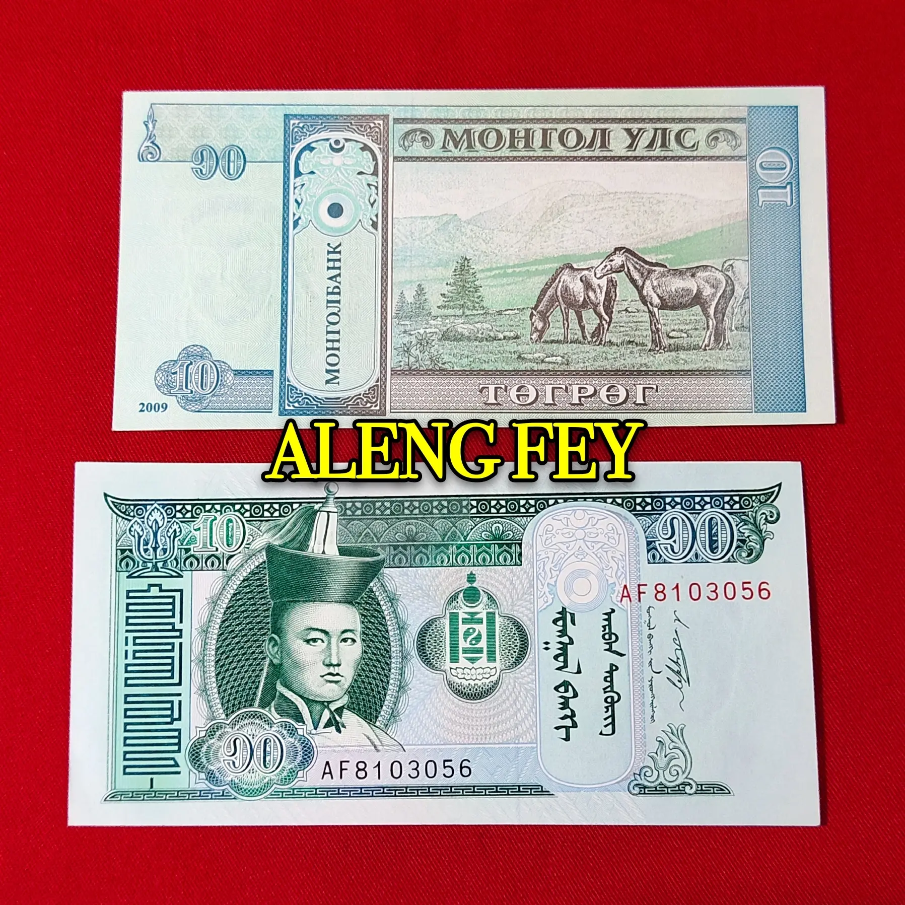 uang asing Mongolia 10 togrog