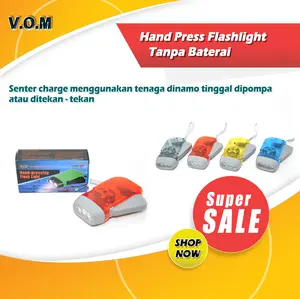 Senter Pompa / Hand Press Flashlight Tanpa Baterai