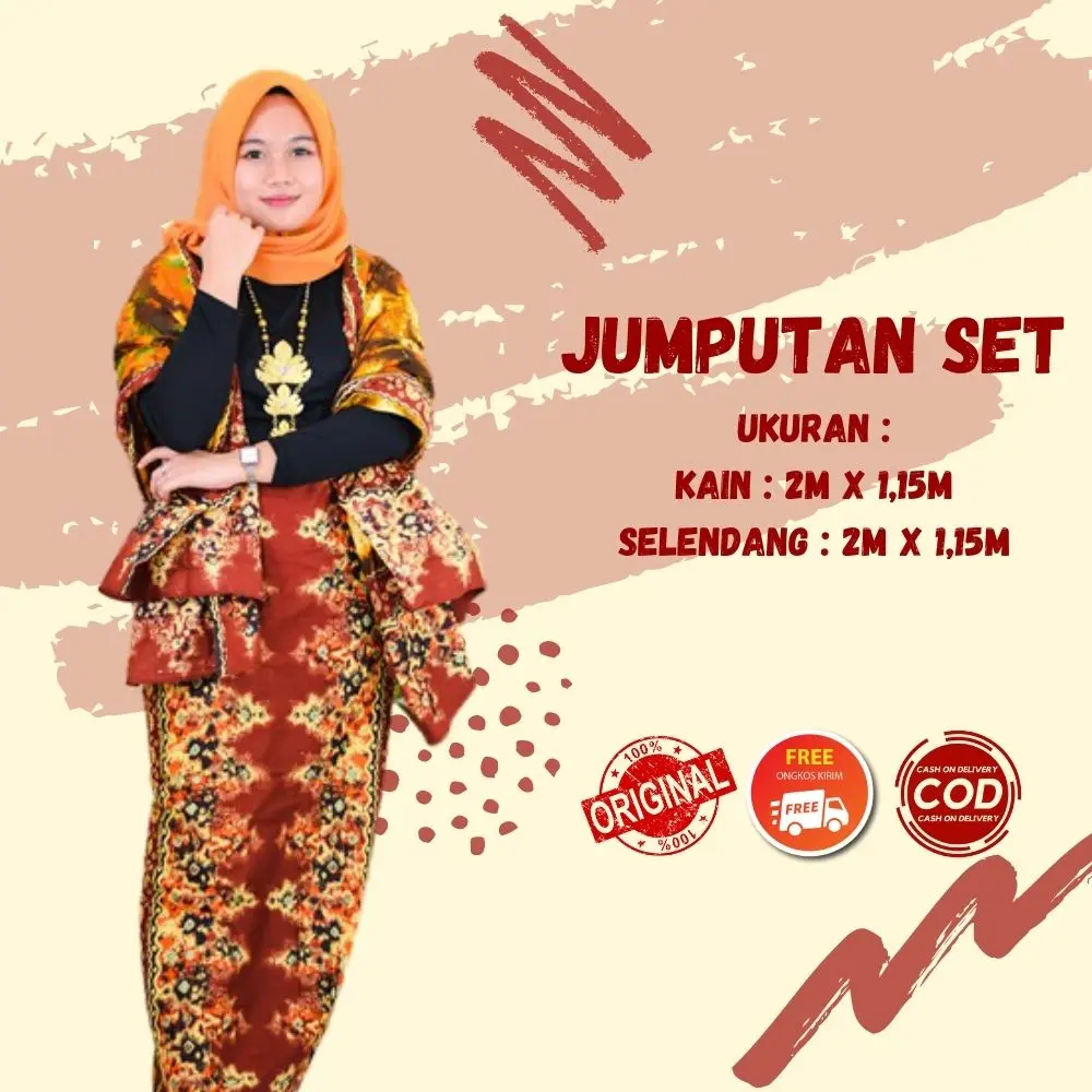 Kain Jumputan Palembang Kuning