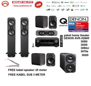 Paket home theater 7.1 ch Denon avr-x2600 Q 3050i 3020i 3090c 3070s