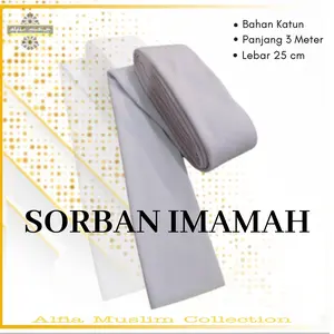 Sorban Imamah Polos Panjang 3 Meter