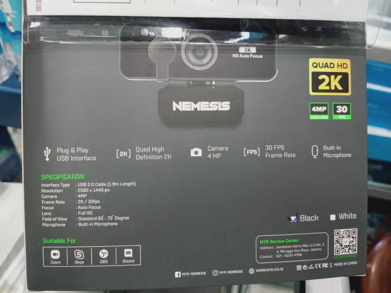 NYK A95 Albatros Quad HD Gaming Webcam Autofocus Professional 2