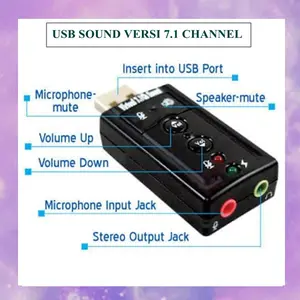 USB SOUND 7.1 CHANNEL / USB SOUND CARD VERSI 7.1
