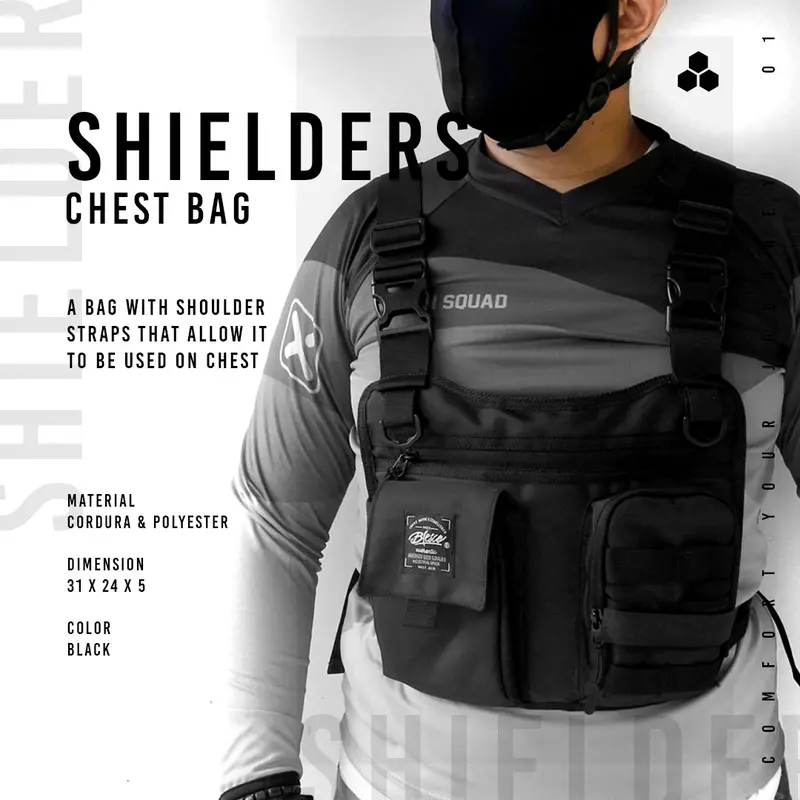 Tas Rompi Dada Pria Chest Bag Rig Original Premium Multifungsi 2
