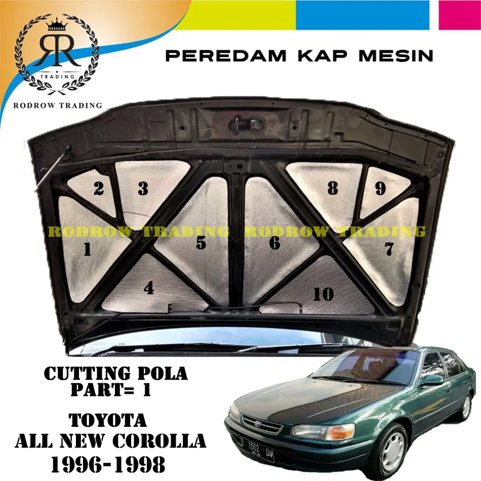 Peredam Panas Kap Mesin Mobil Toyota All New Corolla 1996-1998
