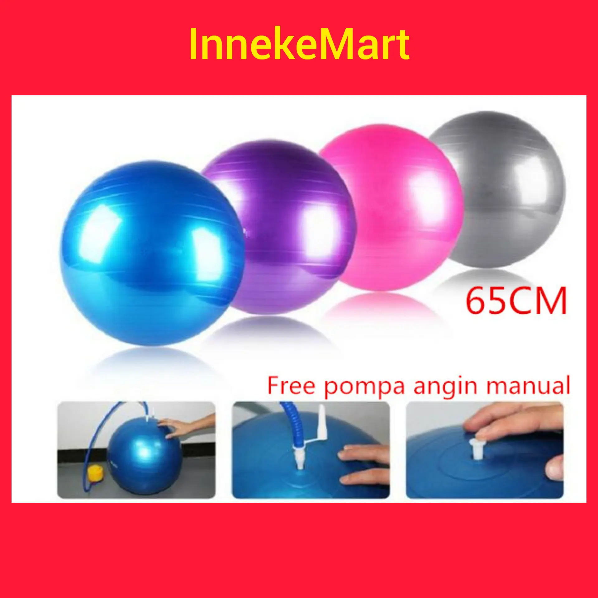 GYM BALL Bola Senam Alat olahraga Gymball Bola Fitness Yoga Ball