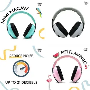 Sunday Baby Protective Baby Earmuff untuk melindungi pendengaran bayi Penutup Telinga Tidur Dipesawat Bayi Free Pouch