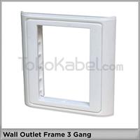 Gambar Wall Outlet Frame 3 Gang dari tokokabel Kota Administrasi Jakarta Utara 1 Tokopedia