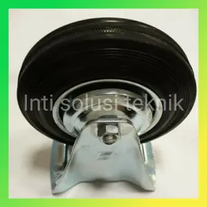 roda trolley / troli / troly karet 6 inch hitam ( mati )