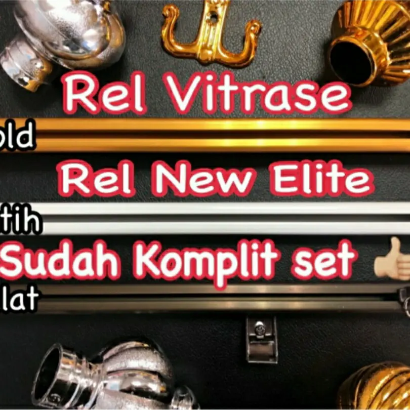rel new elite super premium rell kotak lancar rel vitras tiang gorden
