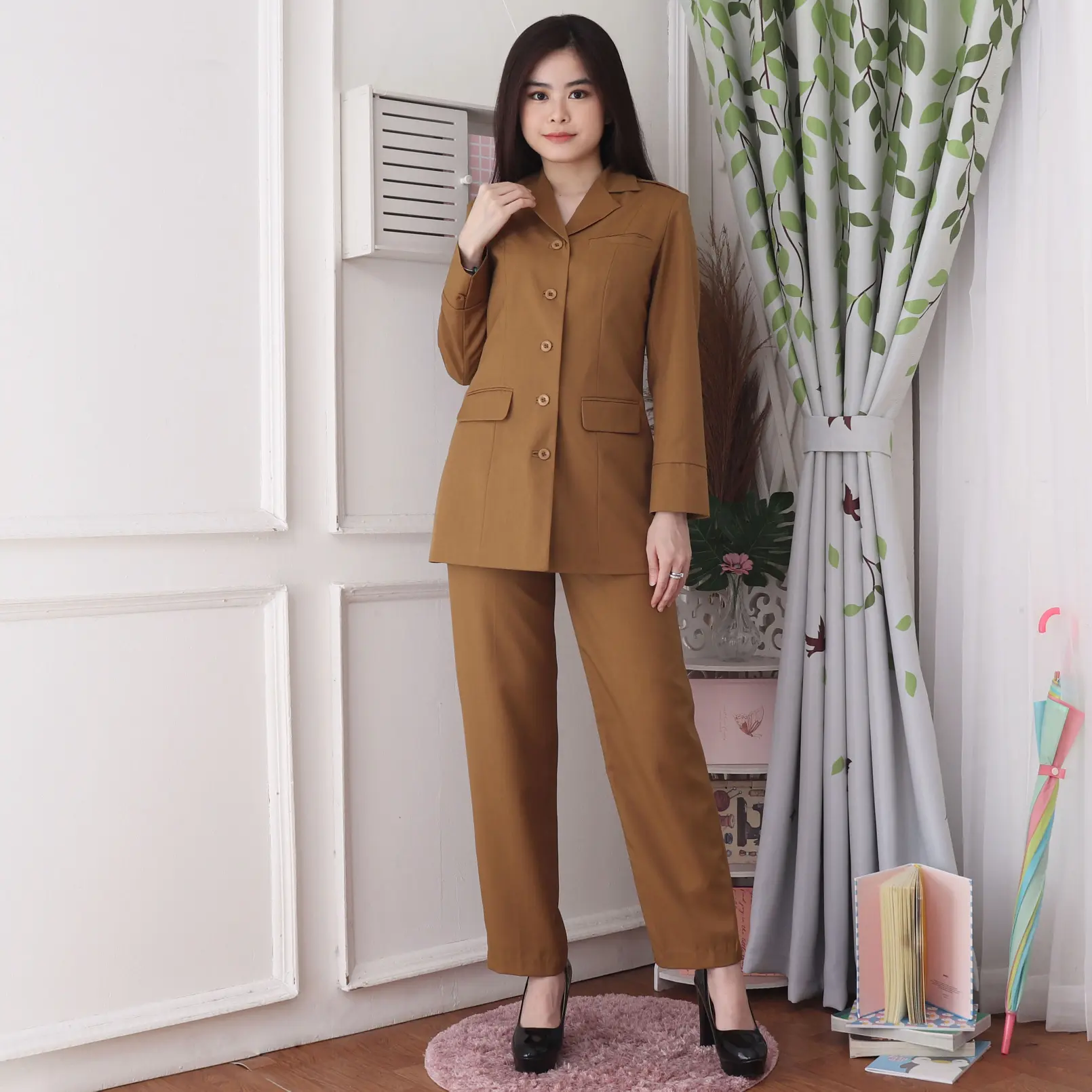 Seragam Blazer Wanita Pns,Asn Model 7009 Warna Pemda Aceh Set Celana