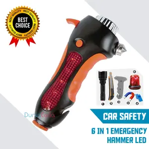 Pengaman Mobil Car Safety 6 in 1 Emergency Hammer LED F96