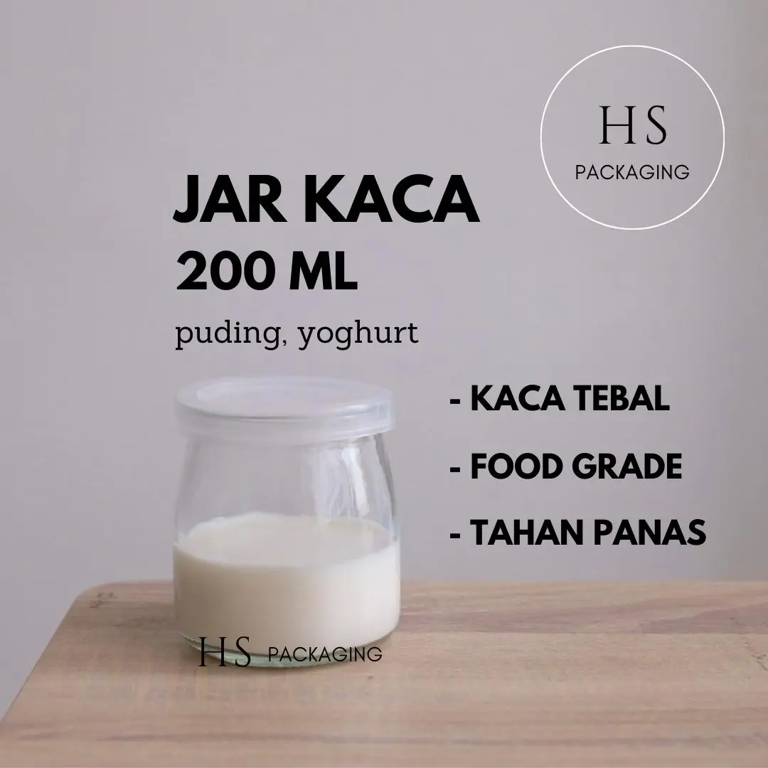 Pudding 200ml Toples Jar Botol Kaca / Glass Jar 200 ml puding yogurt selai
