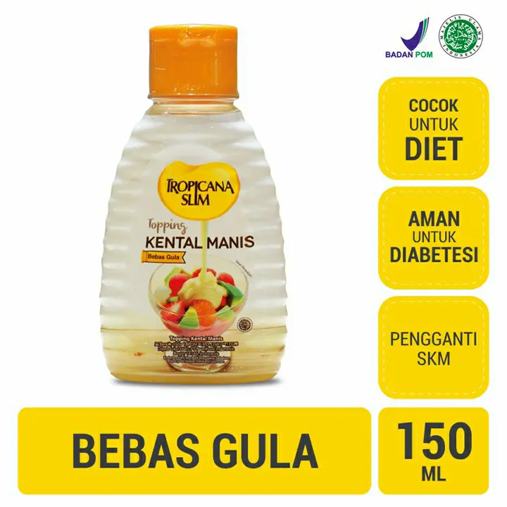 tropicana slim susu-topping kental manis-bebas gula 150ml