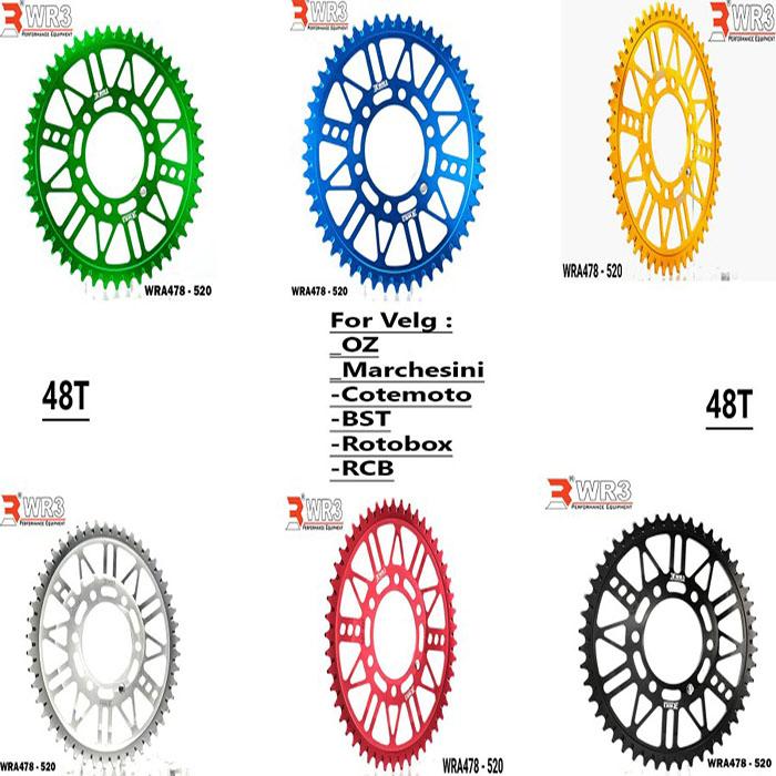 Gambar Gear Racing WR3 WRA2090 - 520 ZX25R For Velg Racing - 45T, Hitam dari WR3 Kota Administrasi Jakarta Barat Tokopedia