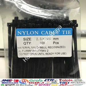CABLE TIES KABEL TIS WARNA HITAM PUTIH ISI 100 PCS 10CM 15 CM HIGH BLK