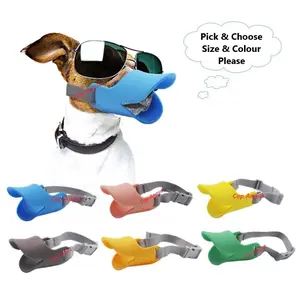 [CAP ANGSA] Dog Muzzle Duckbill Silicone | Brangus Bebek Anti Gigit & Kurangi Gonggong | Fleksibel aman, size adjustable | Cegah makan sembarangan saat jalan | Size S/M/L (tip mulut 12/15/16cm) | Silicone duck beak bill pet | 6 varian warna