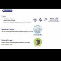 Gambar botol minum baby safe weighted straw cup training 300 ml - Cokelat dari abrisam babyshop Kab. Bekasi 5 Tokopedia