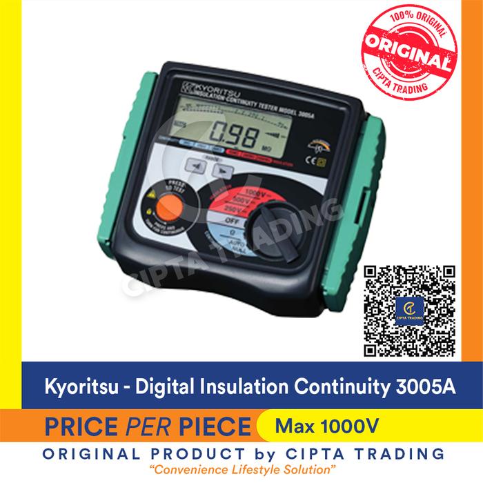 Gambar Kyoritsu 3005A Digital Insulation / Continuity Tester dari Cipta Trading Kota Administrasi Jakarta Barat Tokopedia