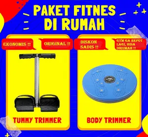 SK - 1 PAKET OLAHRAGA MURAH ISI 2 PCS Tummy Trimmer + Jogging Plate