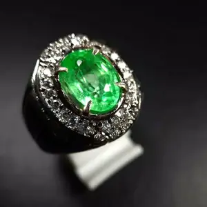 cincin batu zamrud chatam kristal 9mohs ring mewah promo perhiasan aks