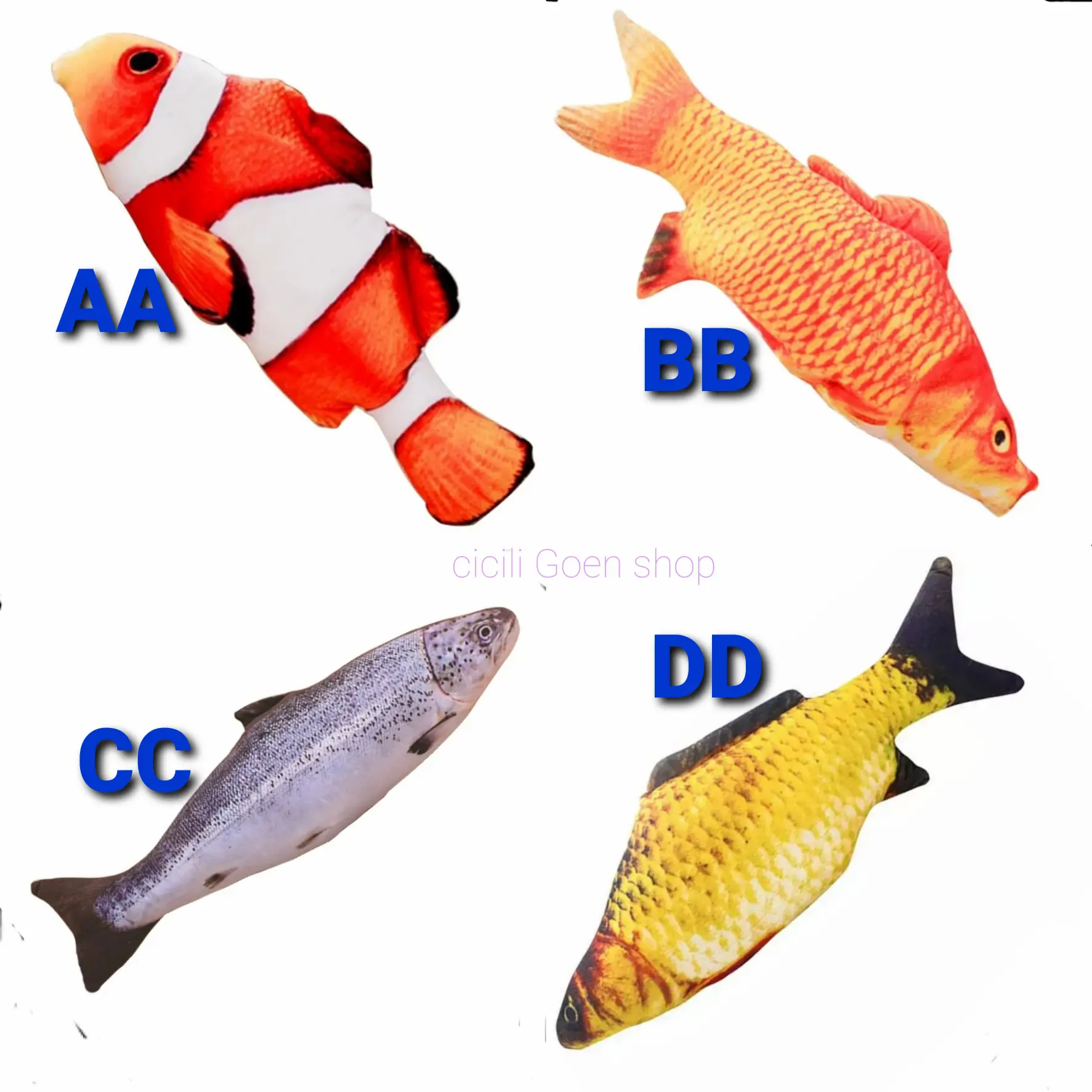 Boneka catnip bentuk ikan untuk kucing mainan cat pet anti stress
