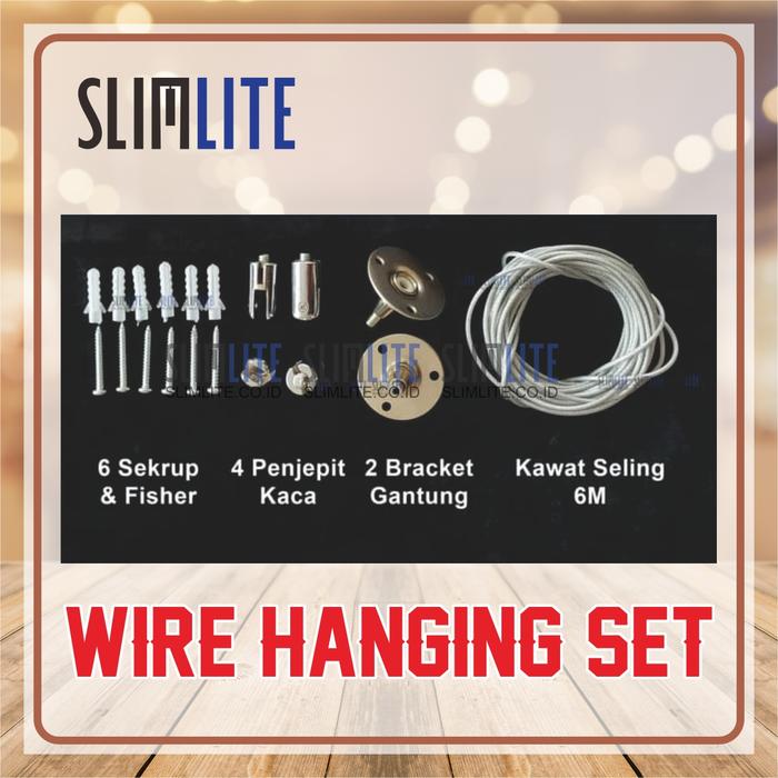 Gambar Wire Hanging Set / Gantungan Kawat seling Untuk Crystal Light A4 A3 A2 dari SLIMLITE Kota Surabaya Tokopedia