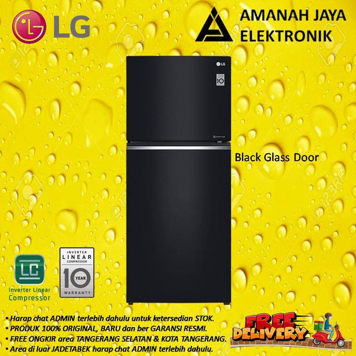 Gambar KULKAS 2 PINTU LG BLACK GLASS GNC422SGCN TERLARIS dari AMANAH JAYA ELECTRONICS Kota Tangerang Selatan Tokopedia