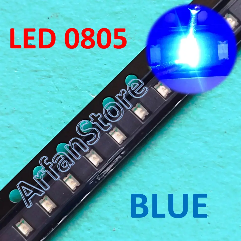 SMD LED 0805 Blue SMT Chip Super Bright Biru