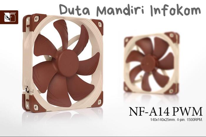 Gambar Noctua Premium NF-A14 PWM - 140mm / 14cm PWN Fan Case 1500RPM dari Duta Mandiri Infokom Kota Administrasi Jakarta Pusat Tokopedia