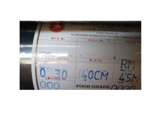 Face Shield Medis Meteran 140cmx1m, T=0.30mm, Plastik Mika Rigid Keras