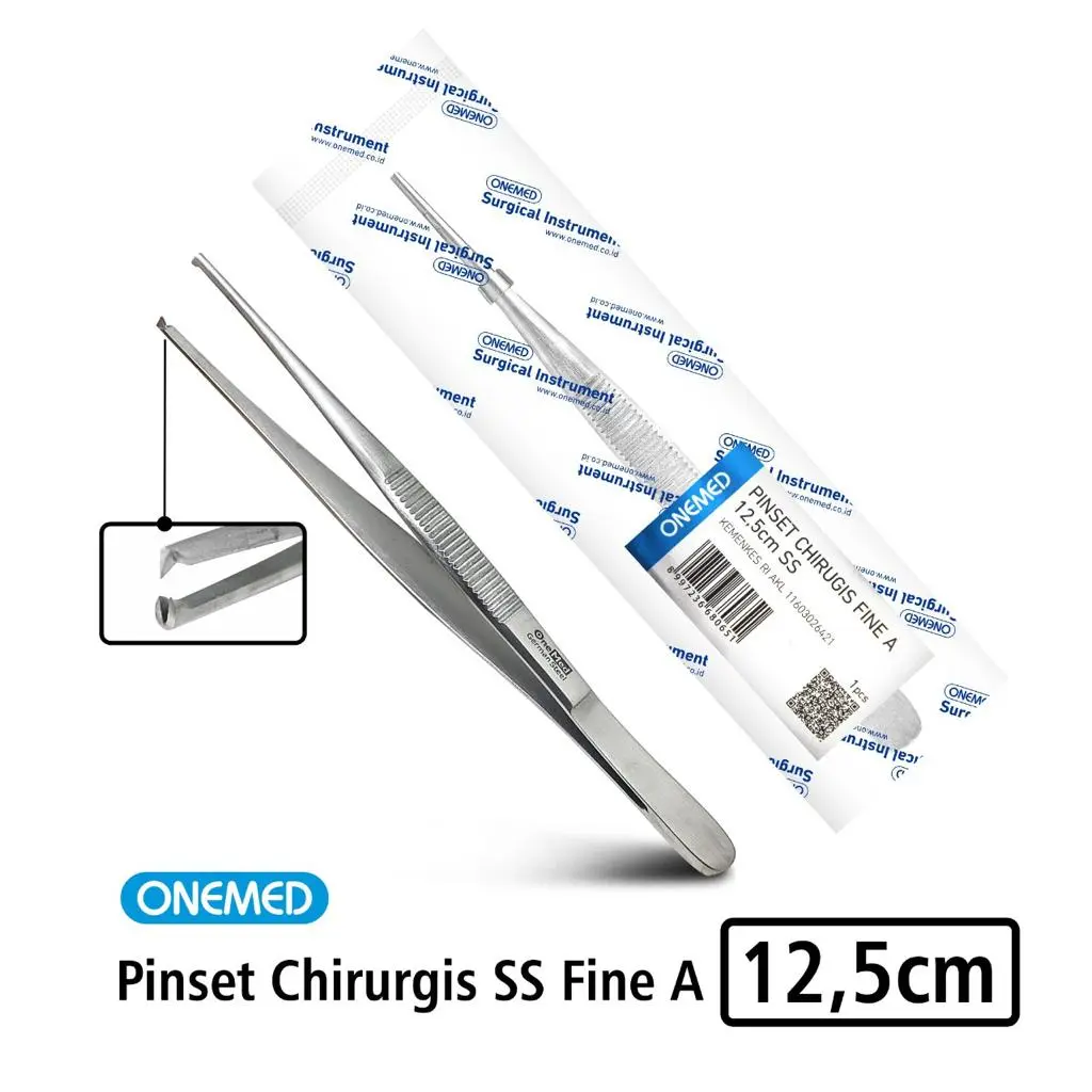 Pinset Chirurgis Stainless Steel Fine A 12,5cm Onemed