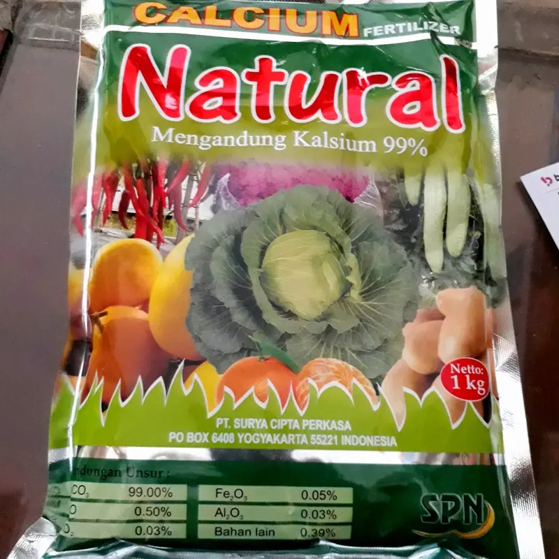 NATURAL Pupuk Nutrisi Kalsium Calcium Pencegah Rontok Bunga Buah 1 kg 2