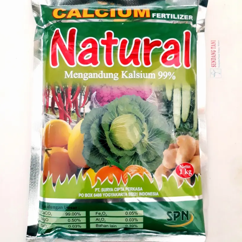 NATURAL Pupuk Nutrisi Kalsium Calcium Pencegah Rontok Bunga Buah 1 kg 0