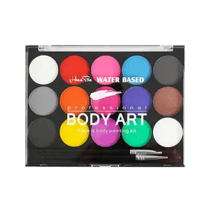 FPWC palet 15 warna face paint watercolor painting makeup oil special