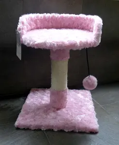 Mainan Kucing Scratching Cat Tree Pink ATS3435