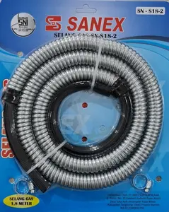 Sanex Selang Gas LPG Flexible 1.8M SN - S18-2 (Tanpa Regulator)