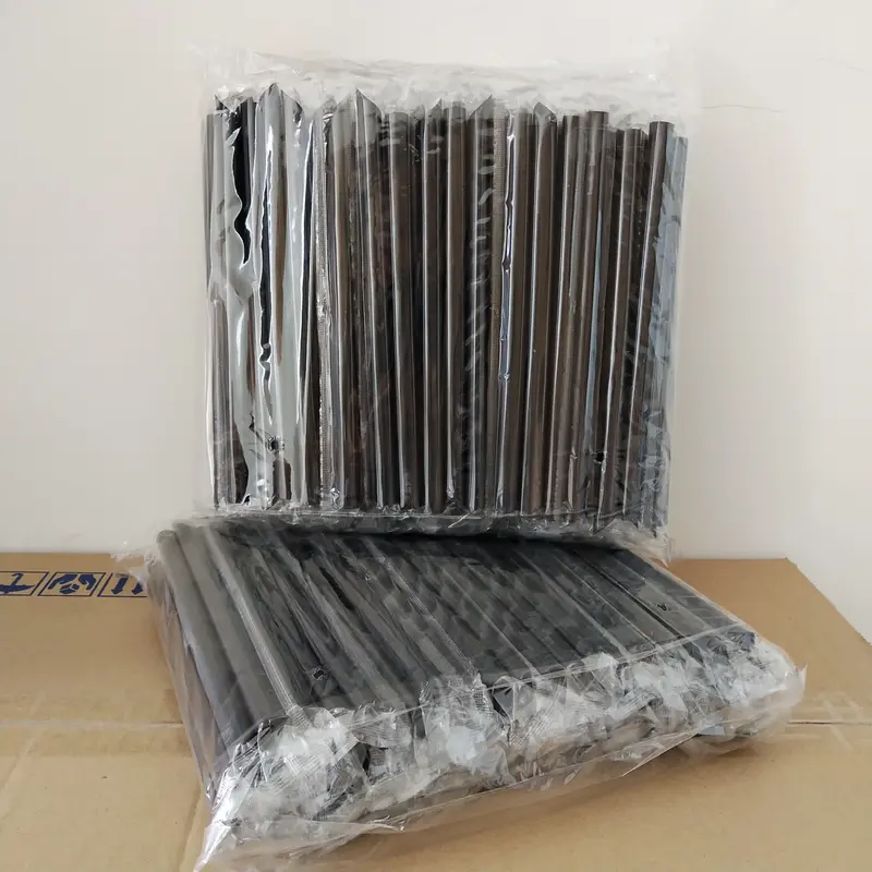 [100 pcs] Sedotan 12 mm 21 cm Hitam Boba Bubble Steril Bungkus Plastik 1