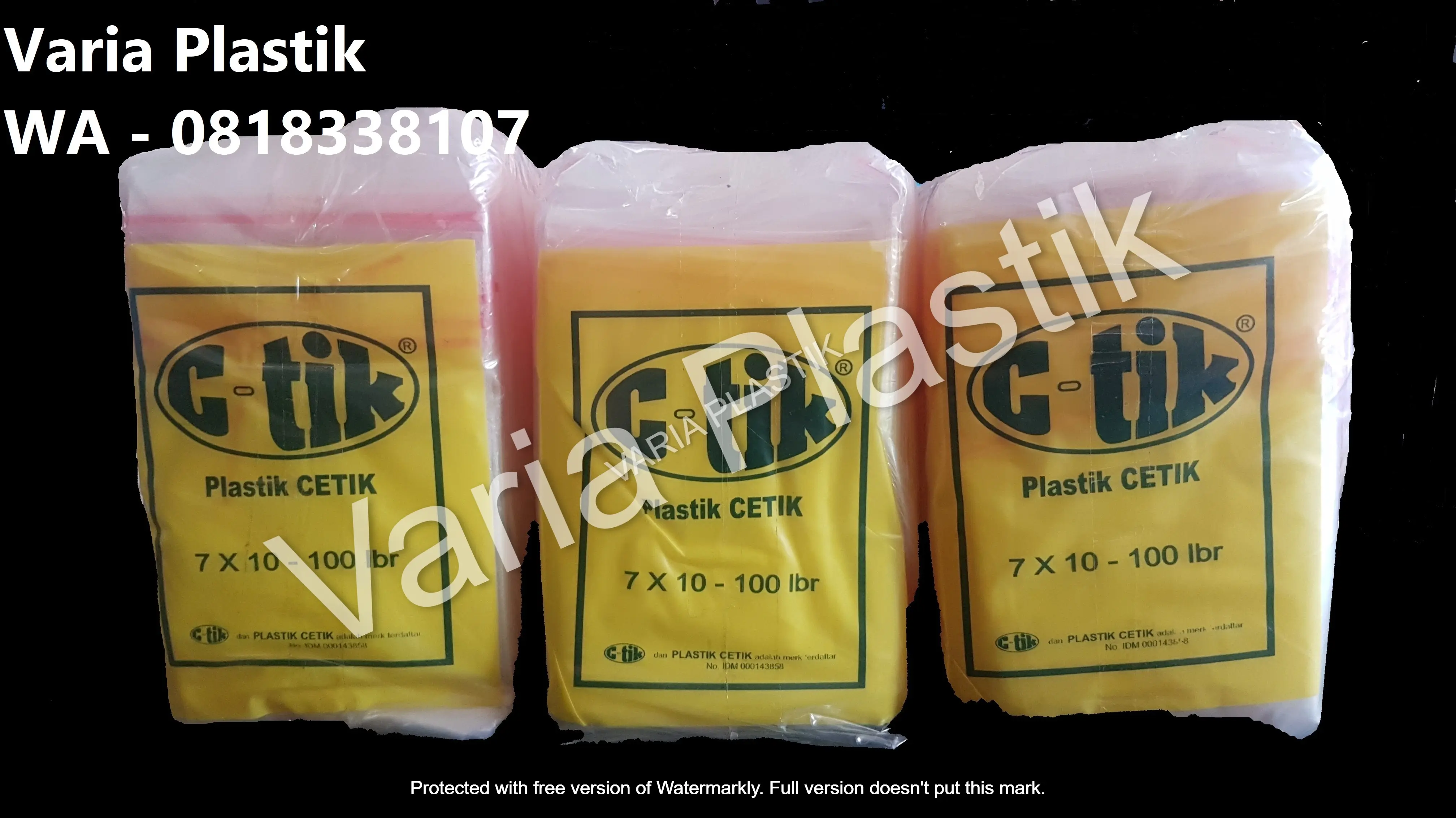 Plastik Klip C-tik ukuran 7x10
