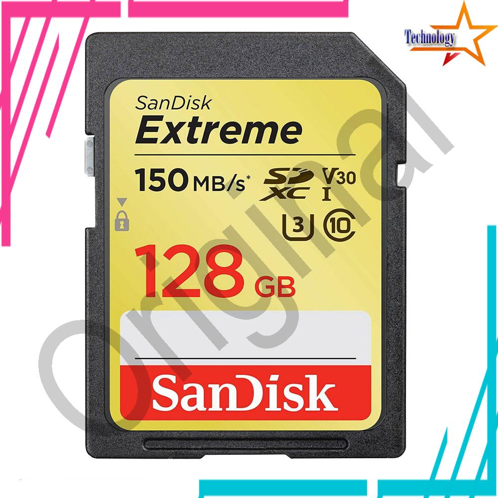 SanDisk Extreme 128GB 150MB/s UHS-1 SDXC Memory Card Original Class 10