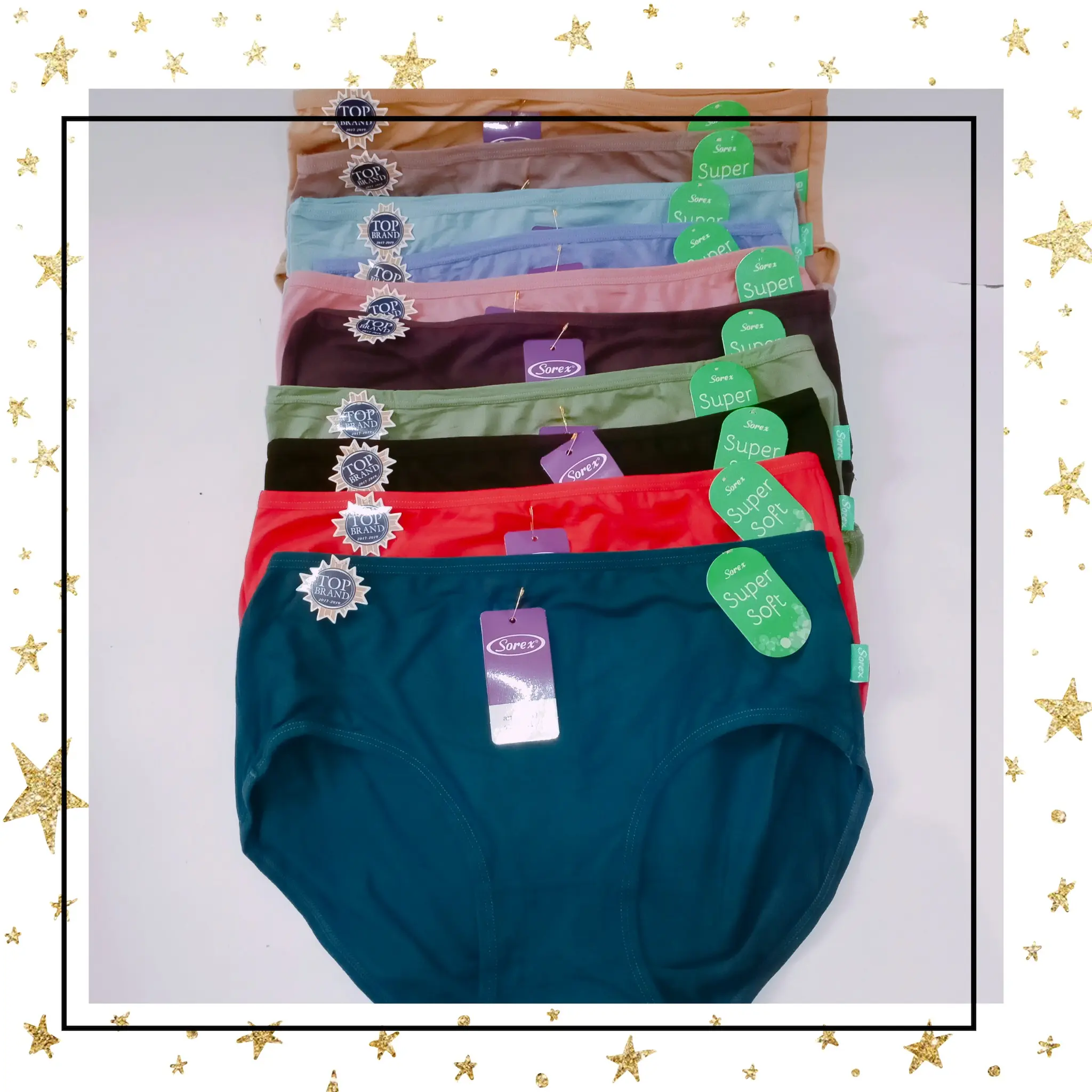(6pcs) Celana Dalam Wanita Sorex Art. 1239 Super Soft Size M~XXL
