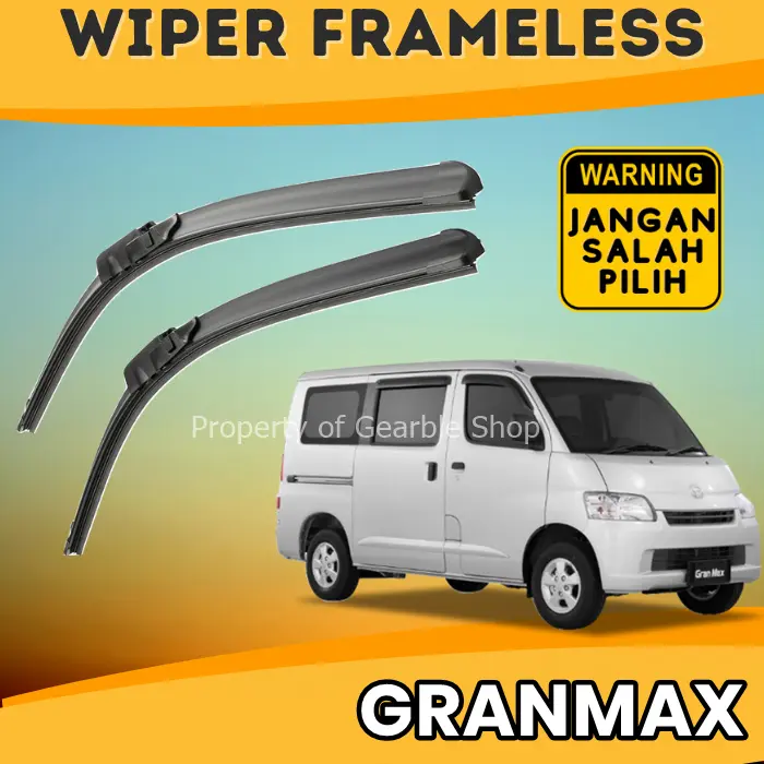 WIPER GRANMAX WIPER MOBIL FRAMELESS KARET KACA DEPAN MOBIL 1 SET