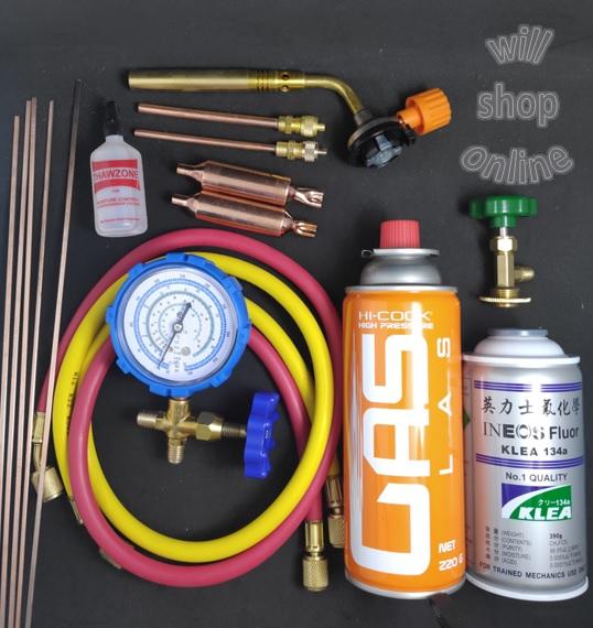 Gambar PAKET ALAT PENGISIAN FREON KULKAS R134A KOMPLIT + LAS MURAH dari willshop online Kota Administrasi Jakarta Utara 4 Tokopedia