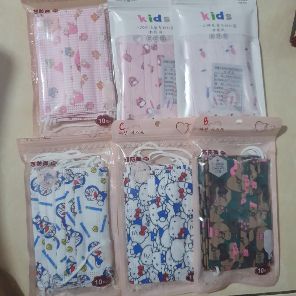 masker 3 ply disposable earloop isi 10 pcs (anak-anak)
