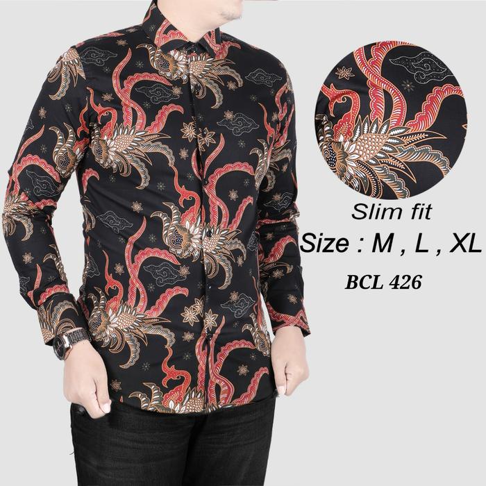 Gambar Batik pria, kemeja slimfit pria,baju batik cowok merk Odza ZL12802A dari Cemerlang Batik Kota Administrasi Jakarta Barat Tokopedia