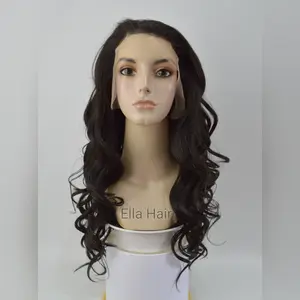 Wig Rambut Palsu Half Lace HLRAC2 Hitam Natural