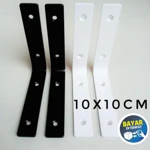 Gantung Siku Bracket Rak BesI Siku Plat Besi Gantung Dinding 10x10 cm