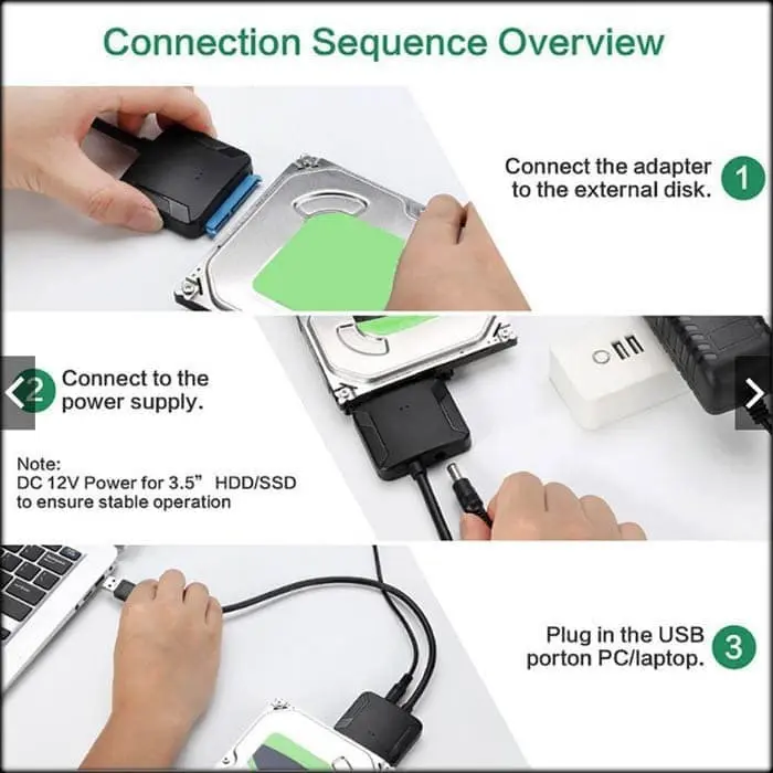 Converter SATA To USB 3.0 Hard Disk HDD SSD 2.5" 3.5" 1