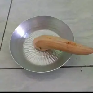 cobek coet+ulekan asli garut tebal anti karat ukuran 19cm