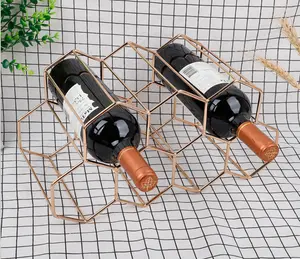 Tempat Wine Rak Botol Stainless gold rose gold